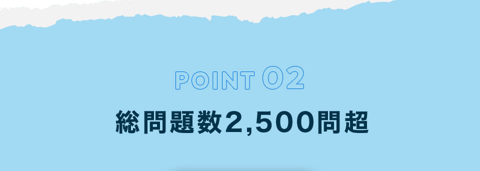 ポイント2 総合問題数 2,500問超